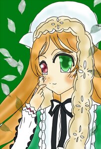 Rating: Safe Score: 0 Tags: 1girl auto_tagged blush brown_hair dress frills green_eyes heterochromia image long_hair long_sleeves looking_at_viewer red_eyes solo suiseiseki upper_body User: admin