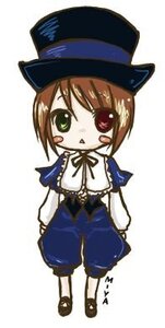 Rating: Safe Score: 0 Tags: 1girl blue_dress blush_stickers bow brown_hair chibi dress full_body green_eyes hat heart heterochromia image long_sleeves looking_at_viewer red_eyes short_hair simple_background smile solo souseiseki standing white_background User: admin