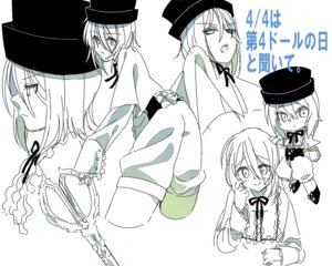 Rating: Safe Score: 0 Tags: character_sheet eyebrows_visible_through_hair frills hair_between_eyes hat image k long_sleeves looking_at_viewer monochrome multiple_views neck_ribbon solo souseiseki User: admin