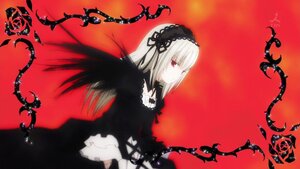 Rating: Safe Score: 0 Tags: 1girl bangs black_dress black_ribbon dress flower frills hairband image long_hair long_sleeves red_eyes rose silver_hair solo suigintou very_long_hair wings User: admin