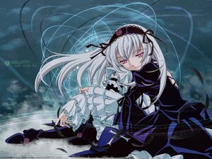 Rating: Safe Score: 0 Tags: 1girl dress flower frilled_sleeves frills hairband image lolita_hairband long_hair long_sleeves looking_at_viewer pink_eyes purple_flower purple_rose ribbon rose silver_hair solo suigintou wings User: admin