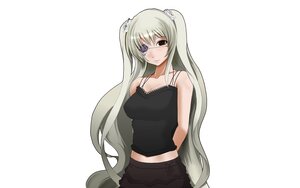 Rating: Safe Score: 0 Tags: 1girl arms_behind_back bare_shoulders blush breasts camisole collarbone hair_ornament image kirakishou long_hair looking_at_viewer midriff navel silver_hair simple_background solo spaghetti_strap striped very_long_hair User: admin