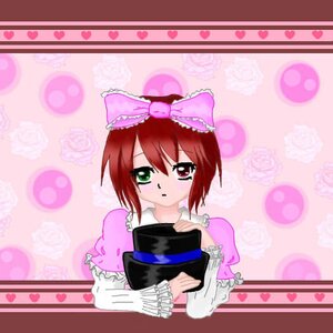 Rating: Safe Score: 0 Tags: 1girl auto_tagged blush bow dress frills green_eyes hat heterochromia image long_sleeves looking_at_viewer pink_bow red_eyes short_hair solo souseiseki top_hat upper_body User: admin