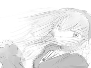 Rating: Safe Score: 0 Tags: 1girl blush hairband image long_hair looking_at_viewer monochrome simple_background sketch solo suigintou white_background User: admin