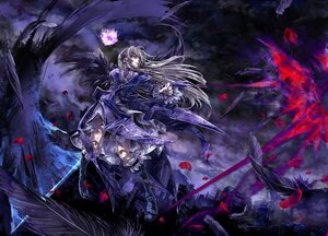 Rating: Safe Score: 0 Tags: 1girl bird black_wings boots commentary_request doll_joints dress feathers flower image joints long_hair petals photoshop_(medium) purple_eyes rozen_maiden sasa_ichi silver_hair solo suigintou sword very_long_hair weapon wings User: admin