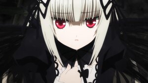 Rating: Safe Score: 3 Tags: 1girl bangs black_ribbon dress eyebrows_visible_through_hair hair_ribbon image long_hair long_sleeves looking_at_viewer red_eyes ribbon solo suigintou User: admin