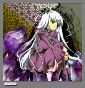 Rating: Safe Score: 0 Tags: 1girl barasuishou boots dress eyepatch frills full_body gloves image knee_boots long_hair long_sleeves puffy_sleeves purple_dress sitting solo very_long_hair white_hair wings yellow_eyes User: admin