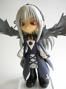 Rating: Safe Score: 0 Tags: 1girl black_dress black_wings chibi closed_mouth detached_collar doll dress full_body long_hair long_sleeves looking_at_viewer red_eyes ribbon solo standing suigintou wings User: admin