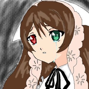 Rating: Safe Score: 0 Tags: 1girl bangs black_ribbon blush brown_hair green_eyes image long_sleeves neck_ribbon red_eyes ribbon solo suiseiseki tears User: admin