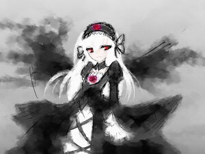 Rating: Safe Score: 0 Tags: 1girl black_dress black_wings closed_mouth dress flower frills hairband image long_hair long_sleeves looking_at_viewer red_eyes red_flower red_rose rose solo suigintou wings User: admin