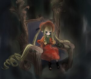 Rating: Safe Score: 0 Tags: 1girl blonde_hair blue_eyes bonnet bow bowtie chair cup dress drill_hair expressionless full_body image long_hair long_sleeves looking_at_viewer pantyhose red_dress shinku shoes sitting solo teacup twin_drills twintails very_long_hair User: admin