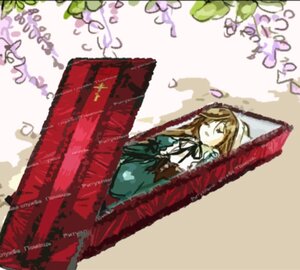 Rating: Safe Score: 0 Tags: 1girl auto_tagged blonde_hair blurry closed_eyes depth_of_field dress flower green_dress image long_hair long_sleeves rain ribbon solo suiseiseki User: admin