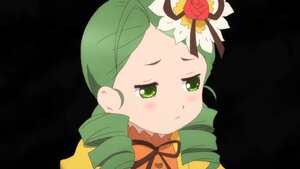 Rating: Safe Score: 0 Tags: 1girl black_background blush drill_hair flower green_eyes green_hair hair_flower hair_ornament image kanaria looking_at_viewer pout simple_background solo twin_drills User: admin