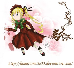 Rating: Safe Score: 0 Tags: 1girl blonde_hair blue_eyes bonnet bow bowtie dress flower full_body green_bow image long_hair long_sleeves pantyhose red_dress rose shinku shoes solo standing twintails white_legwear User: admin