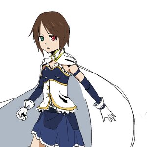 Rating: Safe Score: 0 Tags: 1girl arm_at_side brown_hair cape cowboy_shot detached_sleeves gloves heterochromia image looking_at_viewer magical_girl miki_sayaka parted_lips red_eyes short_hair skirt solo souseiseki white_background white_gloves User: admin