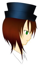 Rating: Safe Score: 0 Tags: 1girl blue_headwear brown_hair green_eyes hat image military military_uniform portrait profile short_hair simple_background solo souseiseki uniform white_background User: admin
