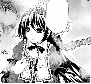 Rating: Safe Score: 0 Tags: 1girl blush dress frills greyscale image kagiyama_hina long_hair long_sleeves monochrome ribbon solo suiseiseki upper_body User: admin