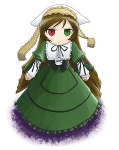 Rating: Safe Score: 0 Tags: 1girl auto_tagged blush brown_hair dress frills full_body green_dress green_eyes heterochromia image long_hair long_sleeves looking_at_viewer red_eyes simple_background solo standing suiseiseki twintails very_long_hair white_background User: admin