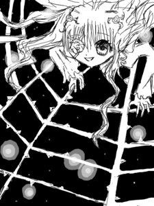 Rating: Safe Score: 0 Tags: 1girl :d black_background dress greyscale hair_ornament image kirakishou long_hair long_sleeves looking_at_viewer monochrome open_mouth smile solo upper_body User: admin