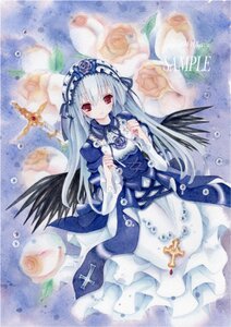 Rating: Safe Score: 0 Tags: 1girl auto_tagged blue_flower blue_rose dress flower frills hairband image lolita_fashion long_hair long_sleeves looking_at_viewer marker_(medium) red_eyes ribbon rose smile solo suigintou traditional_media wings User: admin