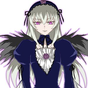 Rating: Safe Score: 0 Tags: 1girl black_wings detached_collar dress frills hairband image long_hair long_sleeves looking_at_viewer pink_eyes puffy_sleeves silver_hair simple_background smile solo suigintou upper_body white_background wings User: admin