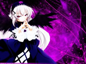 Rating: Safe Score: 0 Tags: 1girl black_wings dress flower frilled_sleeves frills hairband image lolita_hairband long_hair long_sleeves looking_at_viewer pink_eyes puffy_sleeves red_eyes ribbon rose silver_hair smile solo suigintou very_long_hair wings User: admin