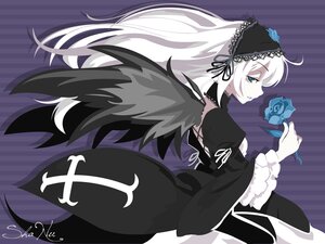Rating: Safe Score: 0 Tags: 1girl black_dress black_wings blue_eyes blue_flower blue_rose dress flower frilled_sleeves frills gothic_lolita hairband image lolita_fashion lolita_hairband long_hair long_sleeves pale_skin puffy_sleeves ribbon rose silver_hair solo suigintou very_long_hair white_hair wings User: admin