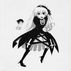 Rating: Safe Score: 0 Tags: 2girls boots dress frills full_body greyscale hairband high_heel_boots high_heels image lolita_hairband long_hair long_sleeves looking_at_viewer monochrome multiple_girls open_mouth solo standing suigintou wings User: admin