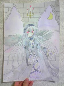 Rating: Safe Score: 0 Tags: 1girl black_wings detached_collar dress flower frilled_sleeves frills hairband image long_hair long_sleeves looking_at_viewer pink_eyes puffy_sleeves ribbon rose silver_hair solo standing suigintou traditional_media very_long_hair wide_sleeves wings User: admin