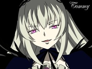 Rating: Safe Score: 0 Tags: 1girl black_ribbon hairband half-closed_eyes image long_hair looking_at_viewer open_mouth pink_eyes purple_eyes ribbon simple_background smile solo suigintou User: admin