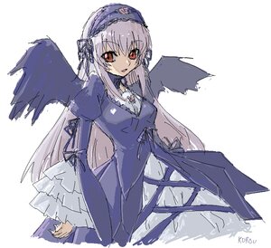 Rating: Safe Score: 0 Tags: 1girl :d black_wings detached_collar dress frills hairband image juliet_sleeves long_hair long_sleeves looking_at_viewer puffy_sleeves red_eyes ribbon rose simple_background solo suigintou very_long_hair white_background wings User: admin