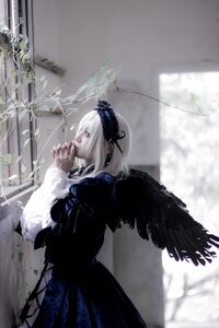 Rating: Safe Score: 0 Tags: 1girl auto_tagged black_dress black_wings blurry depth_of_field dress feathered_wings flower frills hairband long_hair long_sleeves profile ribbon solo suigintou wings User: admin