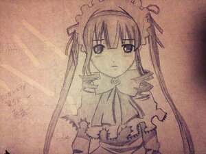 Rating: Safe Score: 0 Tags: 1girl expressionless frills frown hairband image long_hair long_sleeves looking_at_viewer ribbon shinku solo traditional_media twintails upper_body User: admin