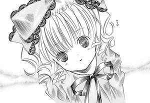 Rating: Safe Score: 0 Tags: 1girl blush bug butterfly dress eyebrows_visible_through_hair greyscale hinaichigo image insect lace looking_at_viewer monochrome ribbon smile solo User: admin