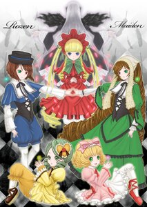 Rating: Safe Score: 0 Tags: blonde_hair blue_eyes bow brown_hair checkered dress frills green_dress hat head_scarf heterochromia hina_ichigo image long_hair long_sleeves multiple multiple_girls pink_bow shinku short_hair suiseiseki tagme twintails very_long_hair User: admin