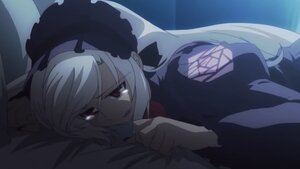 Rating: Safe Score: 0 Tags: 1girl bed bed_sheet black_dress dress frills half-closed_eyes image long_sleeves lying red_eyes solo suigintou white_hair User: admin