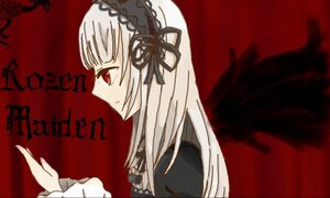 Rating: Safe Score: 0 Tags: 1girl bangs black_ribbon black_wings closed_mouth dress flower frills hairband image long_hair long_sleeves profile red_background red_eyes rose simple_background solo suigintou upper_body wings User: admin