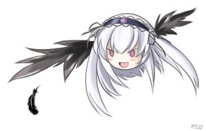 Rating: Safe Score: 0 Tags: 1girl :d black_wings blush chibi feathered_wings feathers flower hairband image lolita_hairband long_hair looking_at_viewer open_mouth pink_eyes rose signature simple_background smile solo striped suigintou white_background wings User: admin