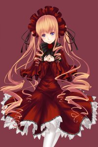 Rating: Safe Score: 0 Tags: 1girl blonde_hair blue_eyes bow dress drill_hair flower image long_hair long_sleeves looking_at_viewer red_dress rose shinku simple_background smile solo twin_drills twintails very_long_hair User: admin