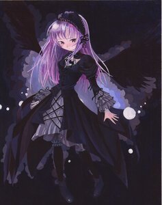 Rating: Safe Score: 0 Tags: 1girl black_dress black_ribbon black_wings blush boots detached_collar dress flower frills full_body hairband image long_hair long_sleeves pink_eyes ribbon solo standing suigintou very_long_hair wings User: admin