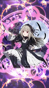 Rating: Safe Score: 0 Tags: 1girl black_dress black_legwear black_ribbon dress frills gothic_lolita hairband image lolita_fashion lolita_hairband long_hair long_sleeves looking_at_viewer magic_circle red_eyes ribbon silver_hair solo suigintou wings User: admin