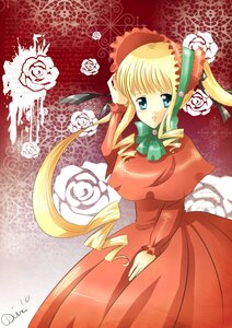 Rating: Safe Score: 0 Tags: 1girl blonde_hair blue_eyes bonnet bow bowtie dress drill_hair flower green_bow image long_hair long_sleeves looking_at_viewer pink_rose red_dress ringlets rose shinku solo twin_drills twintails very_long_hair white_flower white_rose User: admin