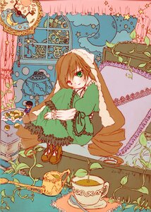 Rating: Safe Score: 0 Tags: 1girl brown_hair curtains dress flower green_dress green_eyes heterochromia image long_sleeves looking_at_viewer red_eyes smile solo souseiseki suiseiseki User: admin