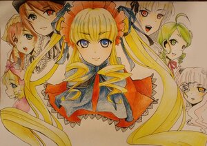 Rating: Safe Score: 0 Tags: 6+girls blonde_hair blue_eyes drill_hair green_eyes hair_ornament heterochromia image kanaria long_hair looking_at_viewer marker_(medium) multiple multiple_girls open_mouth shinku smile tagme traditional_media twintails User: admin