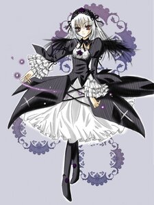 Rating: Safe Score: 0 Tags: 1girl black_wings cross-laced_clothes dress flower frilled_sleeves frills full_body hairband image lolita_hairband long_hair long_sleeves looking_at_viewer puffy_sleeves red_eyes ribbon rose silver_hair solo standing suigintou wings User: admin
