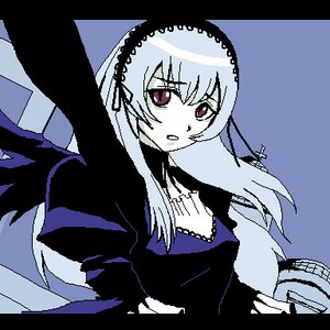Rating: Safe Score: 0 Tags: 1girl artist_request cross dress image long_hair long_sleeves looking_at_viewer lowres necklace oekaki pale_skin purple_eyes rozen_maiden silver_hair simple_background solo suigintou upper_body wings User: admin