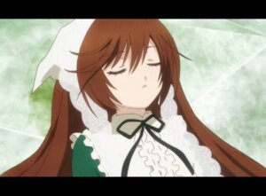 Rating: Safe Score: 0 Tags: 1girl black_ribbon brown_hair closed_eyes dress frills image letterboxed long_hair rain ribbon sleeping solo suiseiseki very_long_hair User: admin