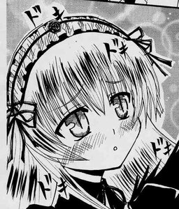 Rating: Safe Score: 0 Tags: 1girl blush close-up greyscale hair_ribbon hairband image lolita_hairband looking_at_viewer monochrome ribbon simple_background solo suigintou twintails upper_body User: admin