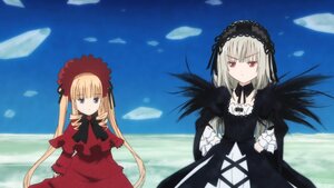 Rating: Safe Score: 0 Tags: 2girls black_wings blonde_hair blue_eyes bonnet bow dress flower frills hairband image lolita_hairband long_hair long_sleeves looking_at_viewer multiple_girls pair red_dress red_eyes rose shinku silver_hair sky suigintou twintails very_long_hair wings User: admin