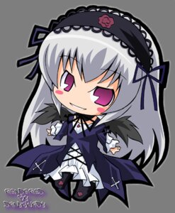 Rating: Safe Score: 0 Tags: 1girl chibi dress flower frills full_body hairband image long_hair long_sleeves looking_at_viewer pink_eyes silver_hair smile solo suigintou transparent_background wings User: admin
